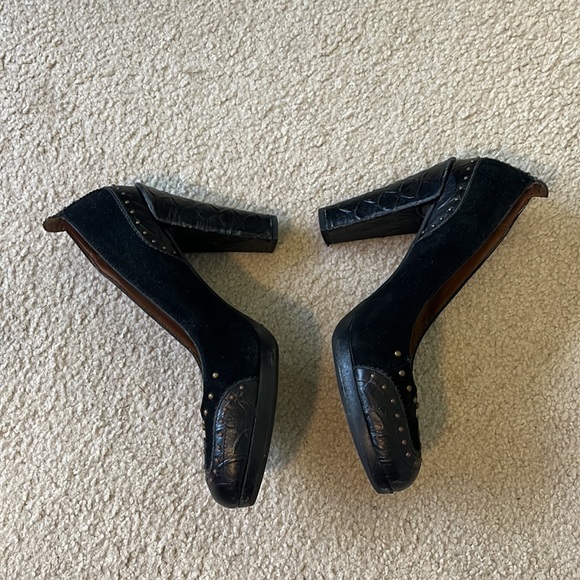 Sam Edelman platform heels suede and leather - Picture 2 of 10